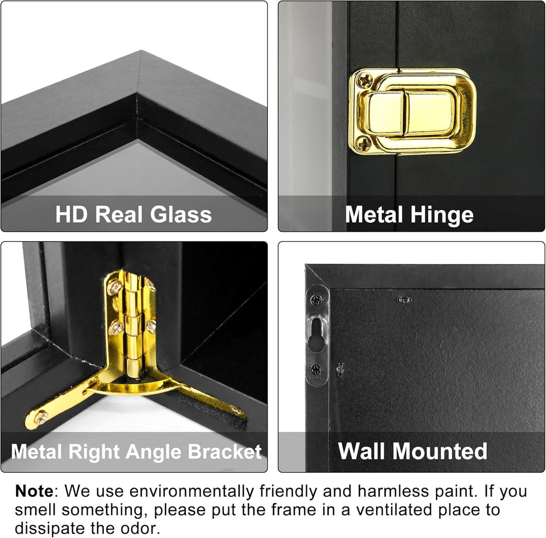 FramePro Felsen Bilderrahmen Vitrine Kristall Shadow Box 35x40cm 3D Rahmen zum Befüllen Tiefer Aufbe