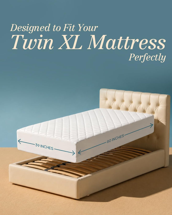 Utopia Bedding Gesteppte Matratzenauflage (grosses Einzelbett), Matratzenbezug dehnbar bis 40,6 cm H