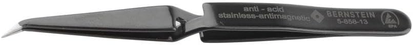 BERNSTEIN ESD SMD Kreuzpinzette 125mm Form 31c Edelstahl selbsthaltend,ableitfähig