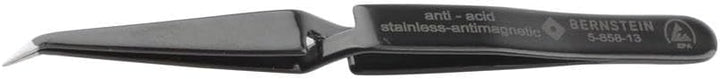BERNSTEIN ESD SMD Kreuzpinzette 125mm Form 31c Edelstahl selbsthaltend,ableitfähig