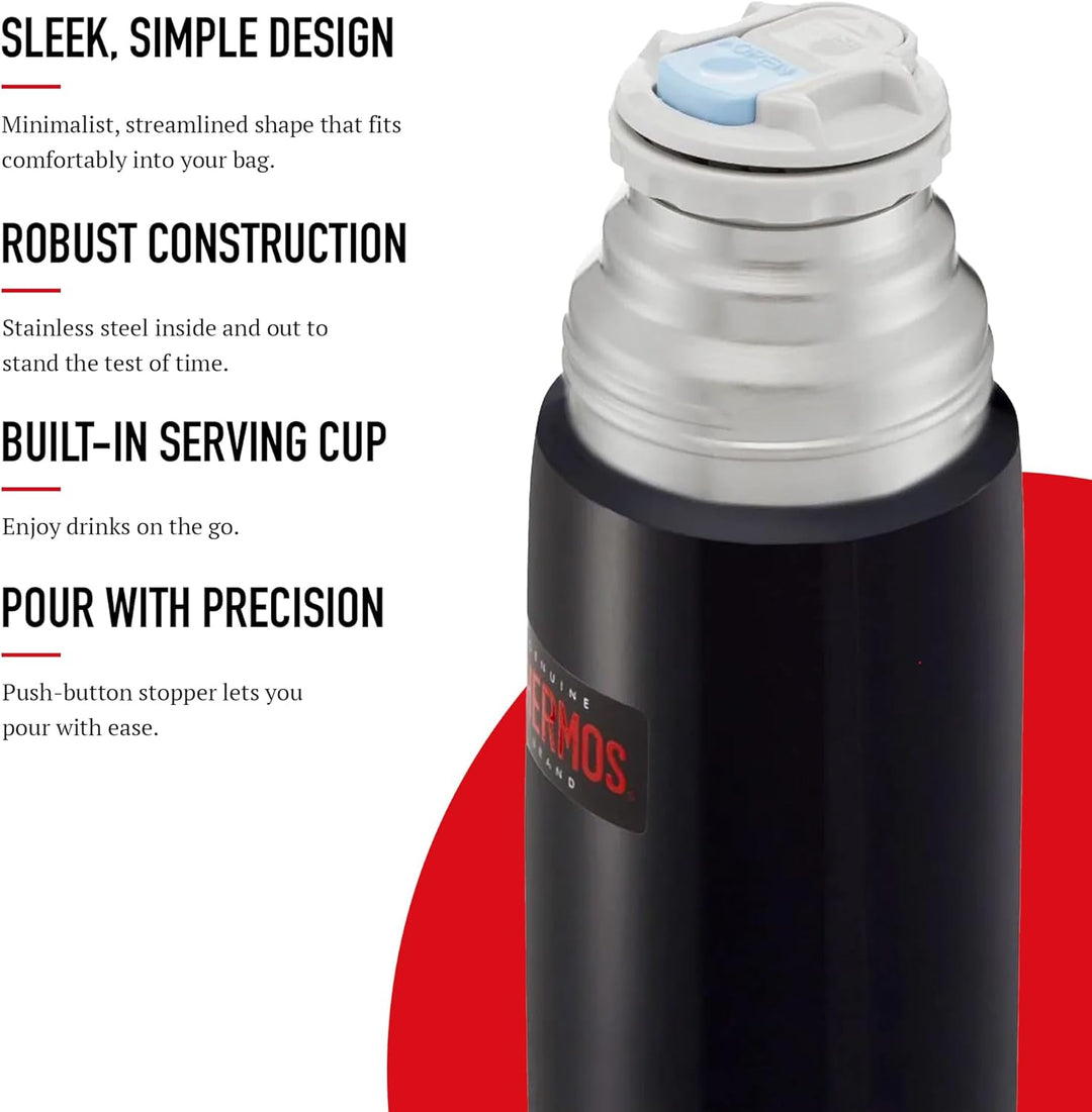 Thermos Light & Compact Flask, 350ml, Midnight Blue Blau Einzelbett, Blau Einzelbett