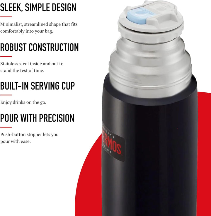 Thermos Light & Compact Flask, 350ml, Midnight Blue Blau Einzelbett, Blau Einzelbett