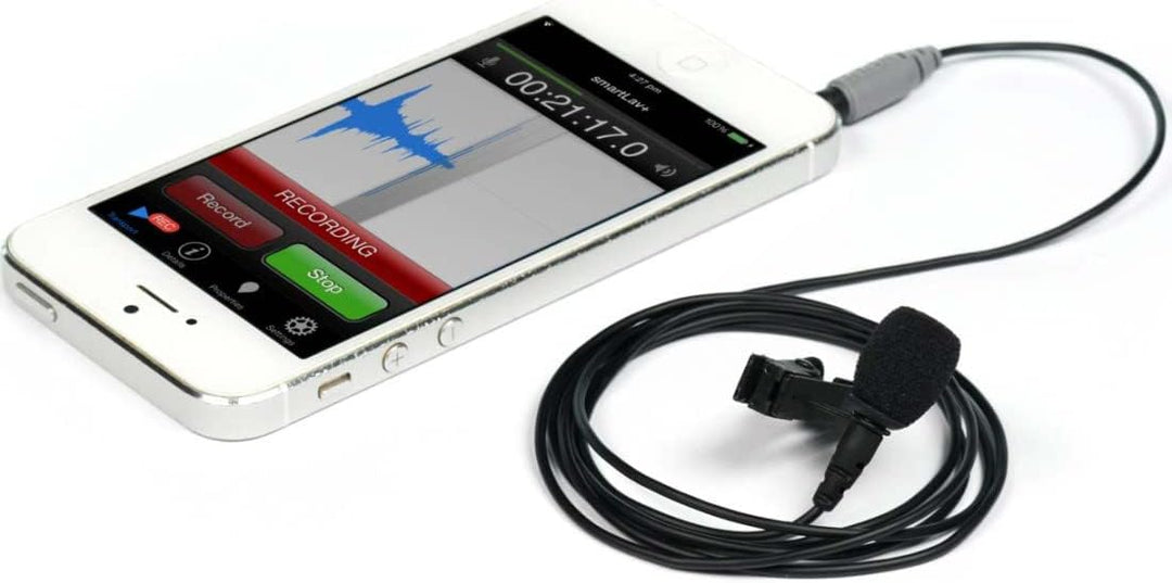keepdrum RØDE SmartLav+ Lavalier-Mikrofon für Smartphone WS05BK Fell-Windschutz + ADP03 Kabel 3,5mm