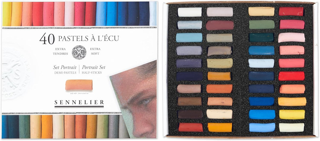 Sennelier Pastels Soft Half ST 40/PKG, Portrait, Einheitsgrösse 1 40 stück (1er Pack), 1 40 stück (1