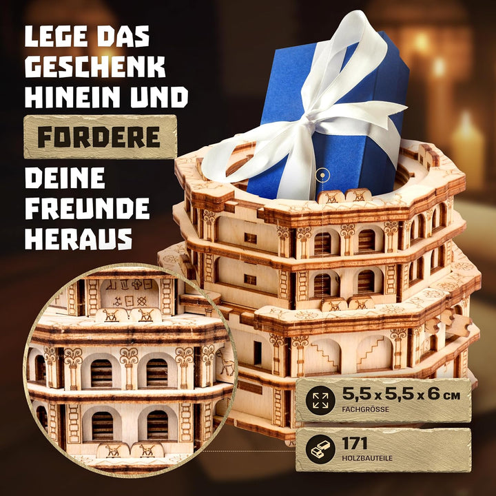 ESC WELT Quest Tower - 3D Escape Game Puzzle Box - Denkspiel für Erwachsene &amp; Jugendliche - Umweltfr