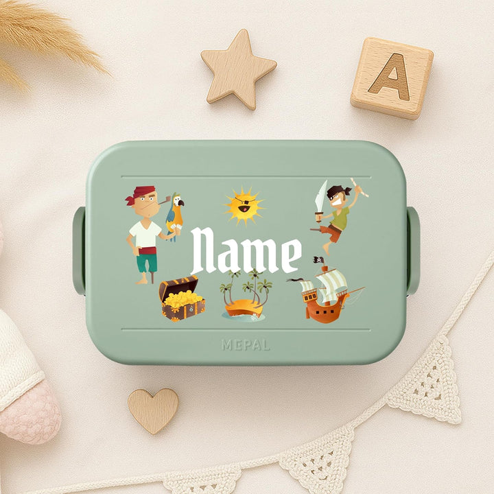 printplanet® Personalisierbare Brotdose „Layout Piraten“ – Lunchbox/Bento Box von Mepal – mit eigene