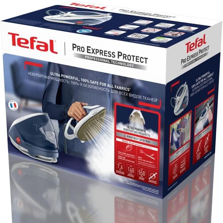 Tefal GV9225 Pro Express Protect Dampfbügelstation | 7,6 Bar Dampfdruck | variable Dampfmenge: 140 g