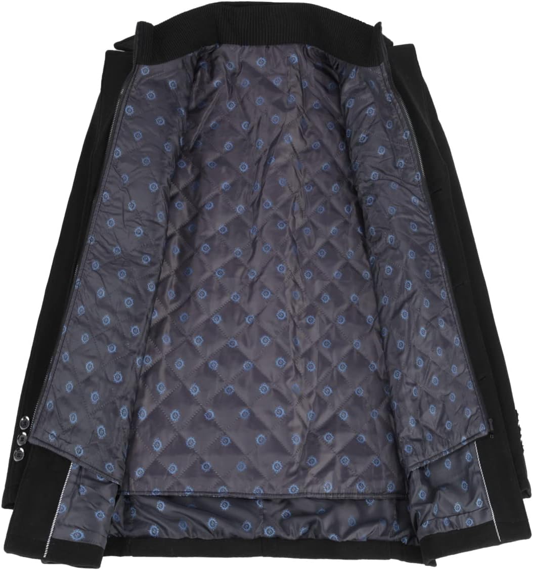 YOUTHUP Herren Mantel mit Steppweste Winter Wollmantel Wolle Freizeit Dicker Übergangsmantel Outdoor
