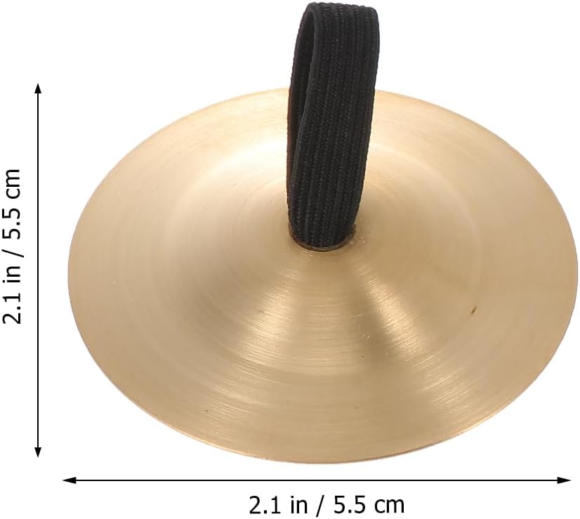 Vaguelly 5 Paar Fingerzimbeln, Kupfer Mini Finger Becken Handbecken mit elastischen Band, Bauchtanz