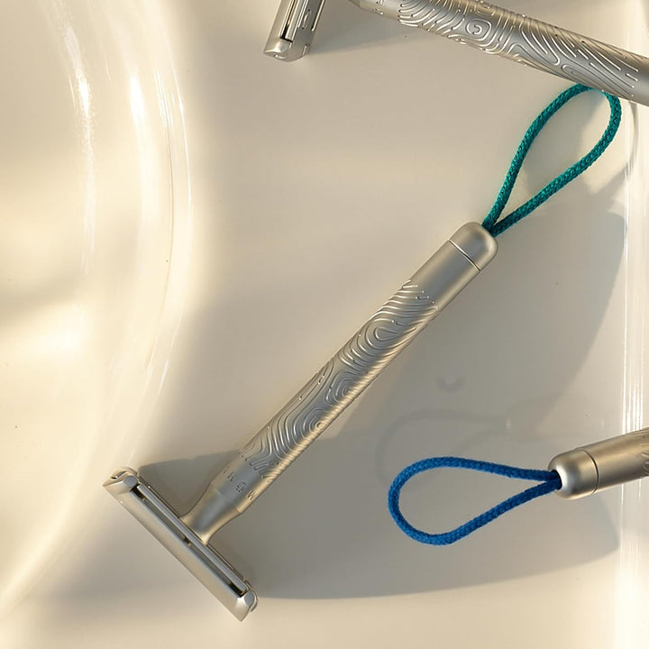 MÜHLE Companion Rasierhobel - Unisex Sicherheitsrasierer mit türkiser Kordel - nachhaltige, umweltsc