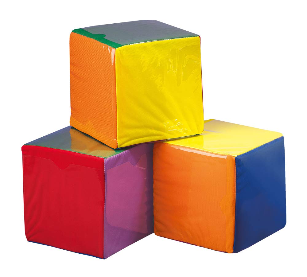 Würfel mit Taschen 3er Set, Einstecktaschen - Schaumstoffwürfel, Taschenwürfel - für Kinder und Erwa