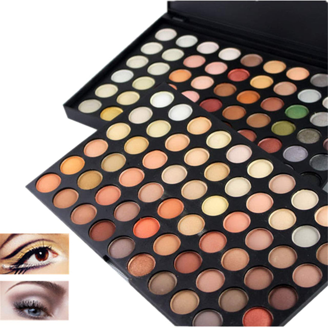 FantasyDay Profi 120 Farben Hochpigmentierte Warme Natürliche Matt Schminke Lidschatten Palette Make