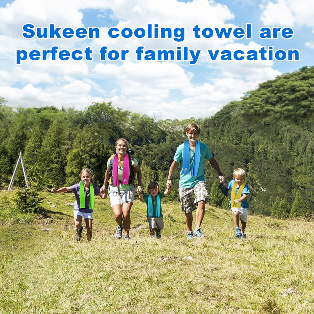 Sukeen Kühlendes Handtuch, 4er Set Kühlhandtuch Cool Towel, Gym Handtuch, Eishandtuch Kühltuch Hals,