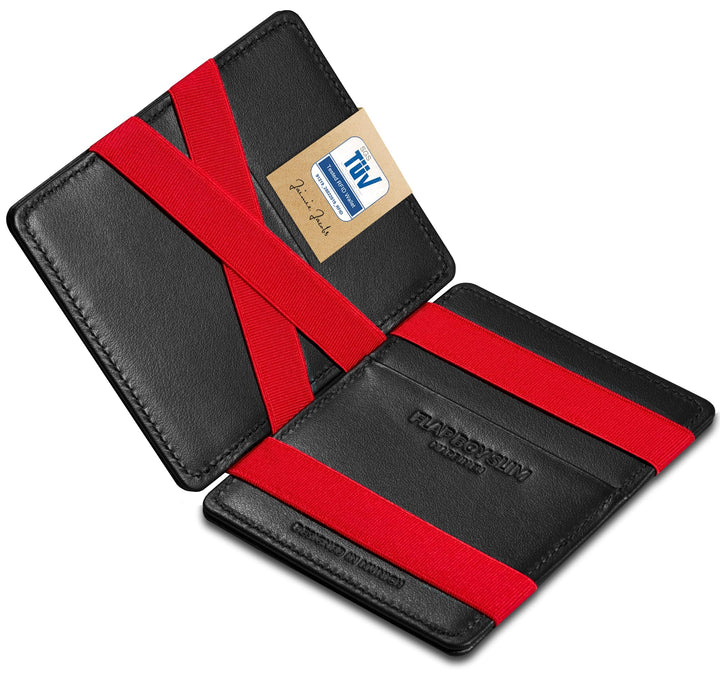 Jaimie Jacobs Flap Boy Slim - Das Original - Magic Wallet ohne Münzfach integrierter RFID Schutz Mag