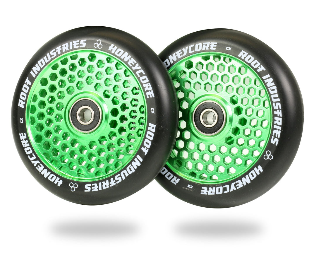 Root Unisex – Erwachsene Honeycore Scooter-Räder, Grã¼N, 110mm