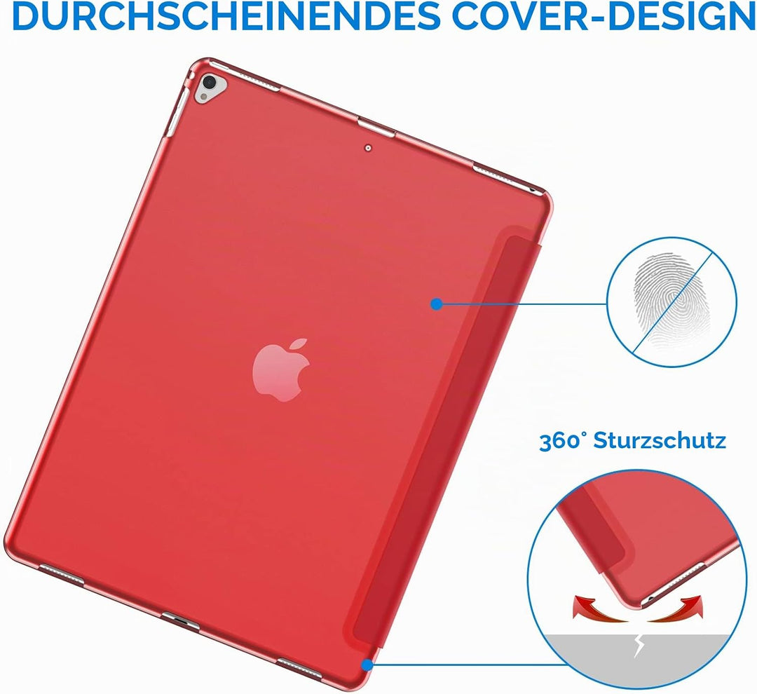 JETech Hülle für iPad Pro 12,9 (1. und 2. Generation, Modell 2015 und 2017), Schutzhülle mit Auto Sc