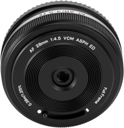 VILTROX 28mm f4.5 Pancake Objektiv für Sony E, Autofokus 28mm f/4.5 FE Chips-Size Ultra-Thin Full Fr