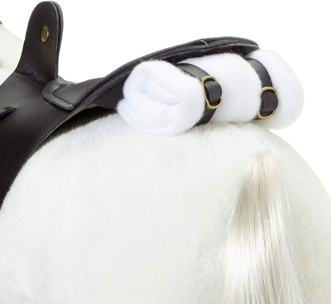 Götz 3403087 Lipizzaner Kämmpferd (Stockmass 37 cm) – weisses Plüschpferd, Höhe ca. 52 cm für Stehpu