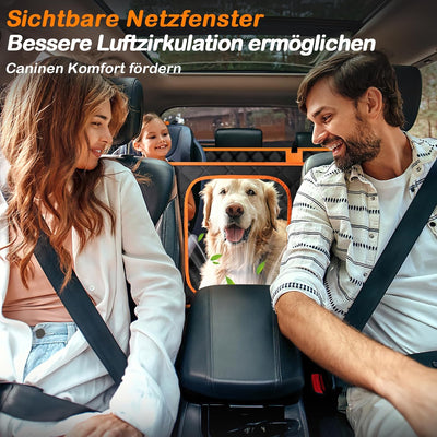 ICARE Hundedecke Auto Rückbank mit Harter Unterseite, Rücksitzverbreiterung, Autohängematte für Hund