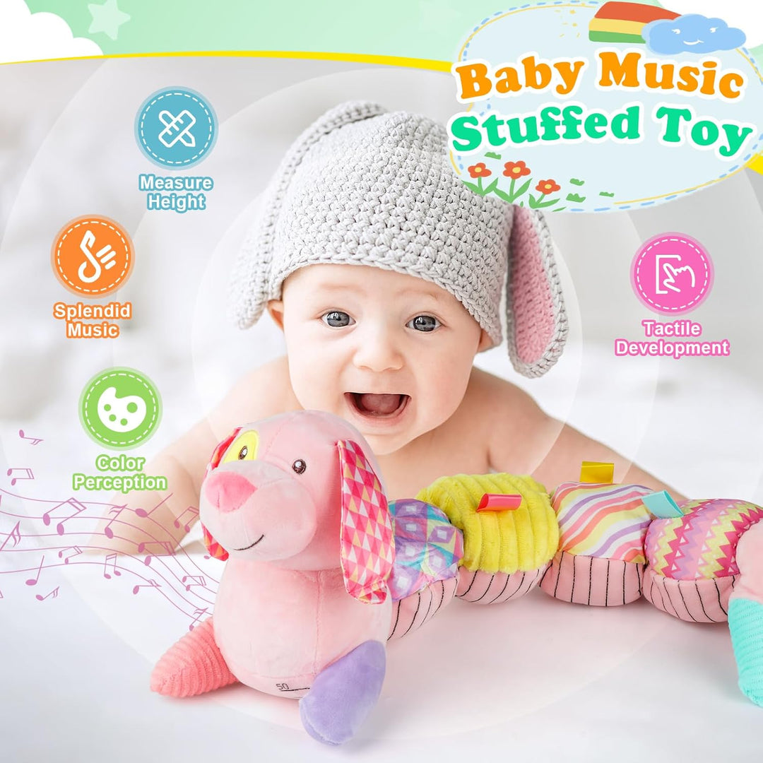 Musikalisches Raupe Spielzeug von für Babys, EnGiTores Raupe Plüschtier Spielzeug mit Knarren Rassel