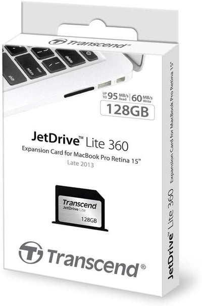 Transcend 128 GB JetDrive Lite extra Speicher-Erweiterungskarte für MacBook Pro (Retina) 15'', angep