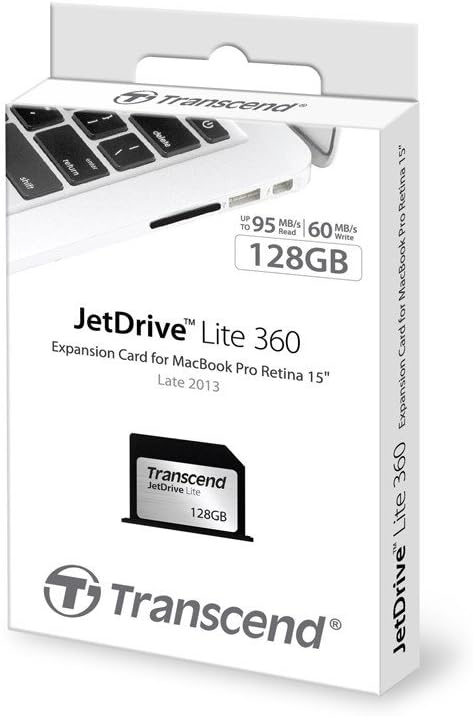 Transcend 128 GB JetDrive Lite extra Speicher-Erweiterungskarte für MacBook Pro (Retina) 15&