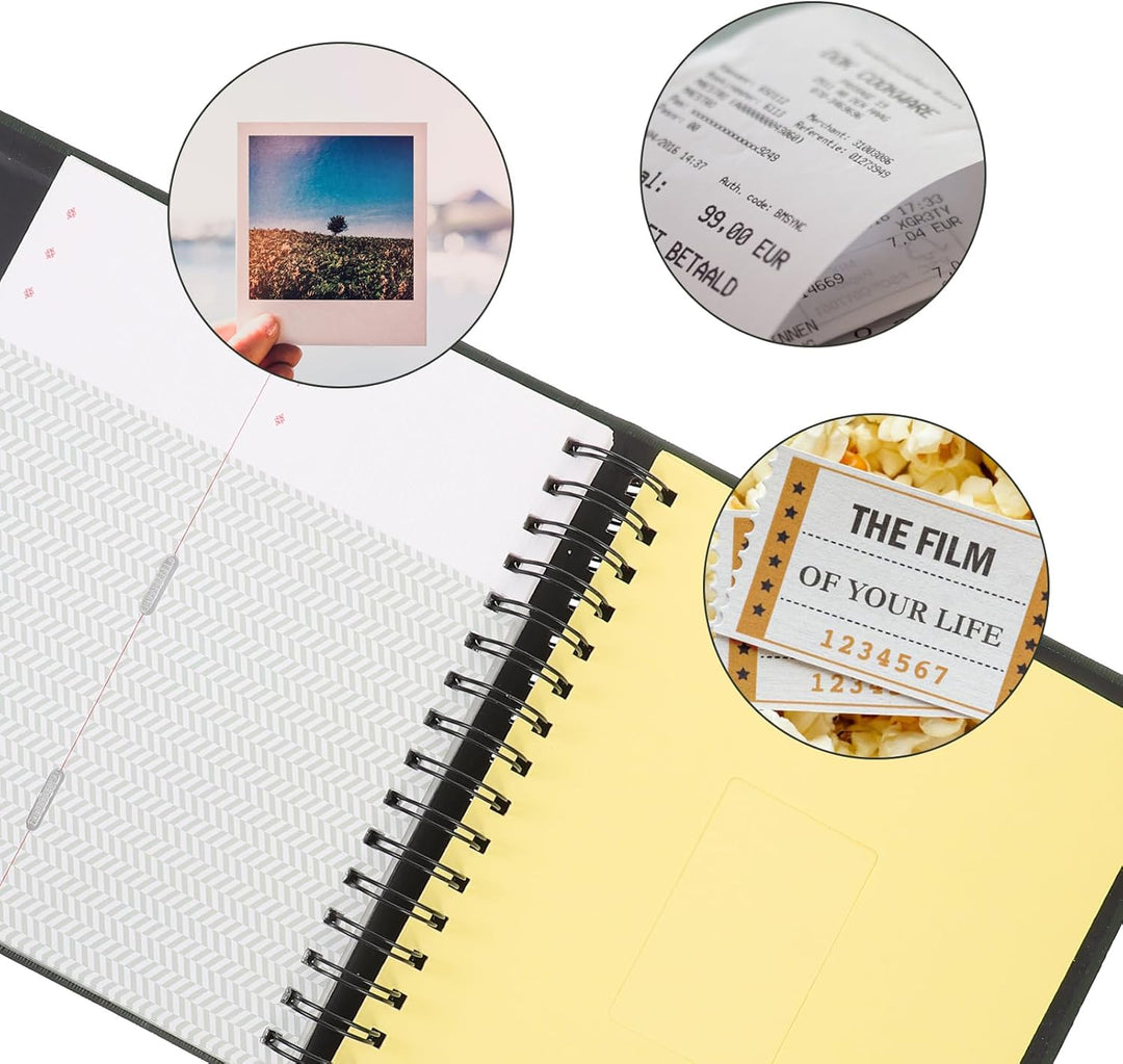 Yardwe Bill Collection Buch Papier Album Sammelbuch Film Ticket Album Foto Aufbewahrung Notizbuch Qu