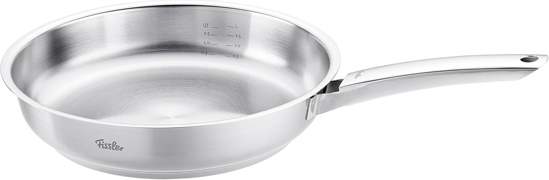 Fissler Pure Collection / Edelstahl-Pfanne (Ø 24 cm) unbeschichtete Stielpfanne, Innenskalierung, 10