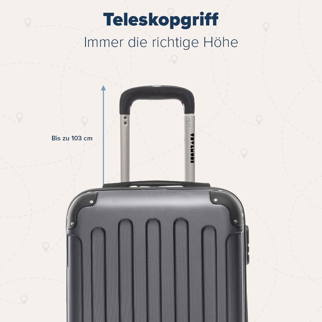 TRVLMORE Handgepäck Koffer 55x40x20cm - Koffer & Trolleys, Reisekoffer mit Rollen, Handgepäck Trolle