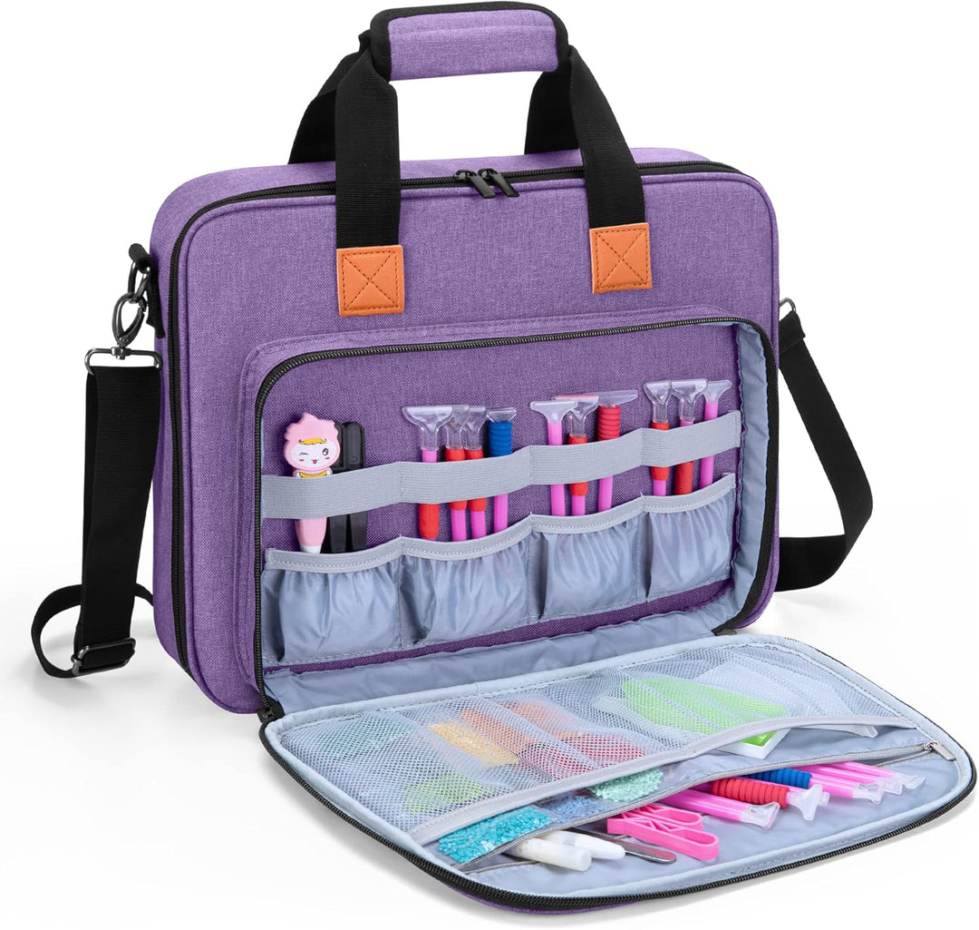 Luxja Tragetasche für A4 Licht Pad und Diamond Painting Werkzeug Lila, Lila