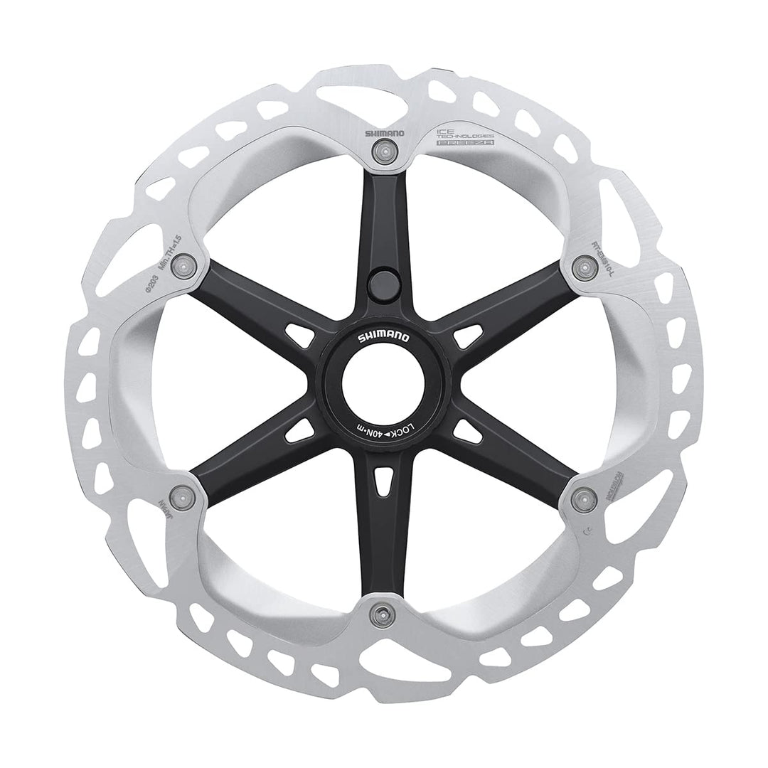 SHIMANO Unisex-Adult Festplatte 203mm Centr Lock (i) Fahrradbremsen, Mehrfarbig, one Size Einheitsgr