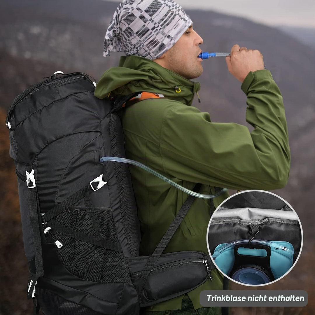 HOMIEE Wanderrucksack 50L, Herren Damen Wasserdichter Trekkingrucksack Reiserucksack Outdoor Wandern