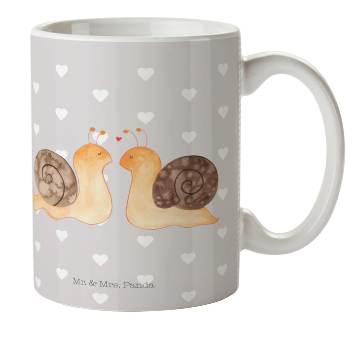 Mr. & Mrs. Panda Plastikbecher Schnecken Liebe - Geschenk, Pott, Mehrwegbecher, glücklich, Verliebt,