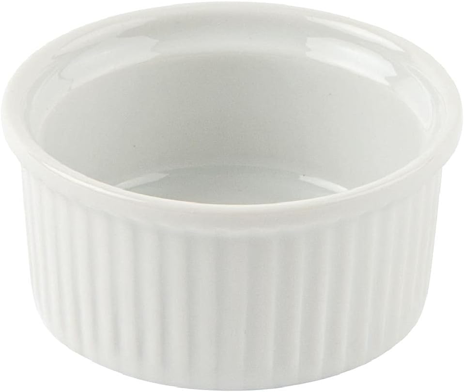Olympia Whiteware Auflaufförmchen, 70 mm/2,75 Zoll / 60 ml/2,5 oz (12er-Pack), weisses Porzellan – A