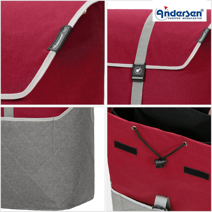 ANDERSEN Einkaufstrolley - Royal Sh. Plus Lasse rot, Rot