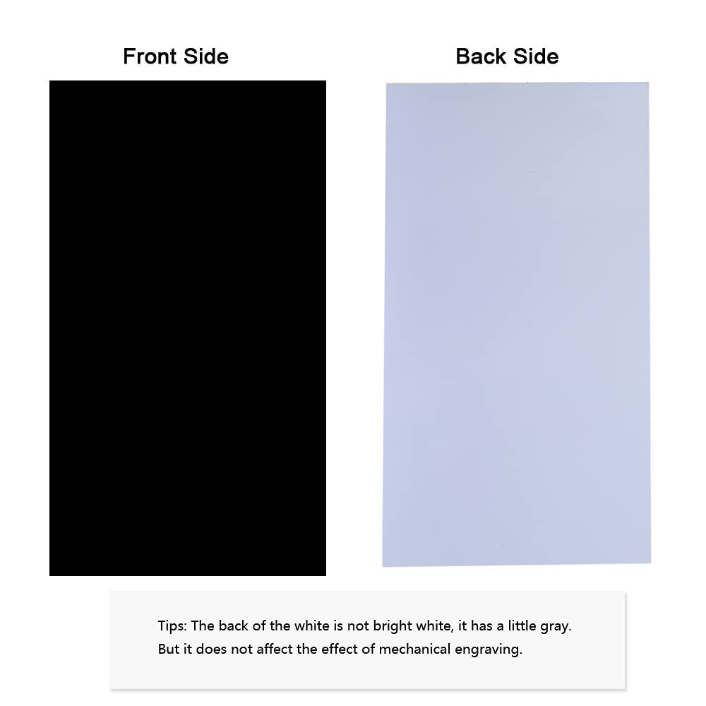 Xlnt Gravierbare doppelfarbige Laserbogen, schwarz/weiss (17,8 x 27,9 x 1,52,4 cm, 12 Stück) für Inn