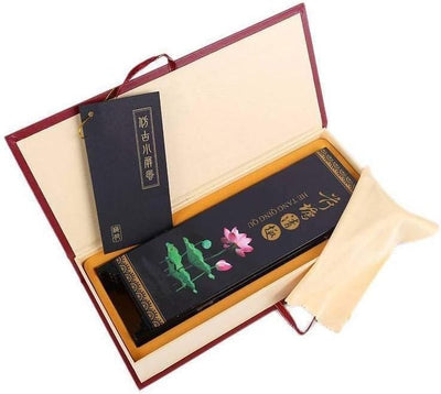 lachineuse Paravent Miniatur-Paravent, asiatische Dekoration Lotusrot, Lotusrot