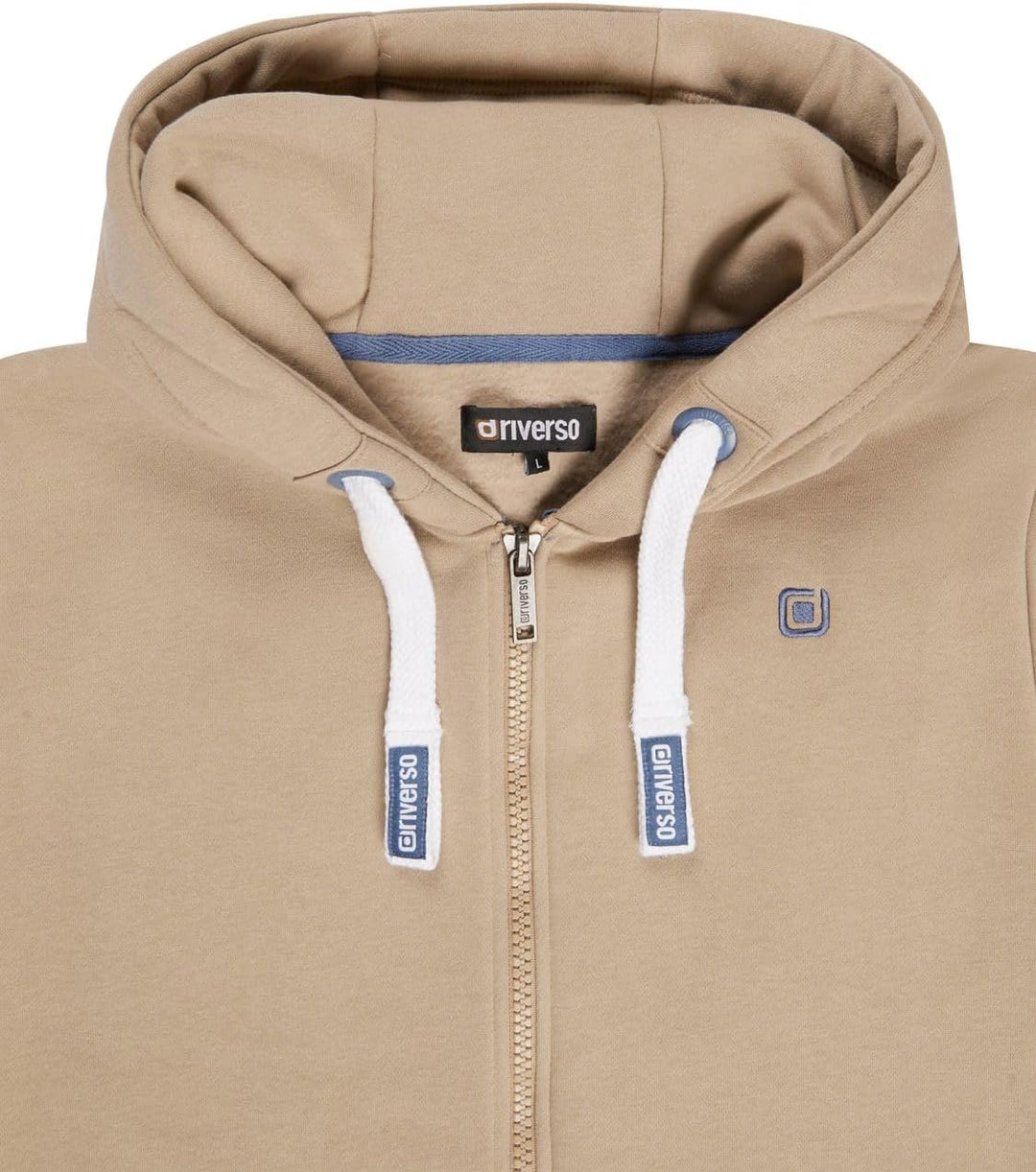 Sweatjacke Herren mit Kapuze Reissverschluss Regular Fit RIVNoah Kapuzenjacke Braun Rot Blau Schwarz