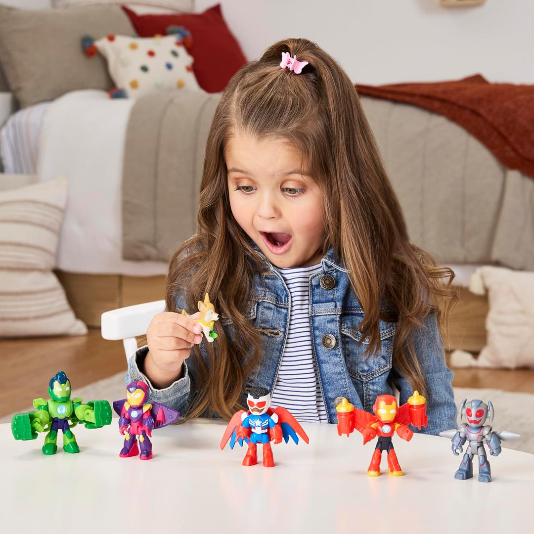 Marvel Iron Man und seine fantastischen Freunde, Superrüstung Avengers Pack Action-Figurenset, 5 Sam