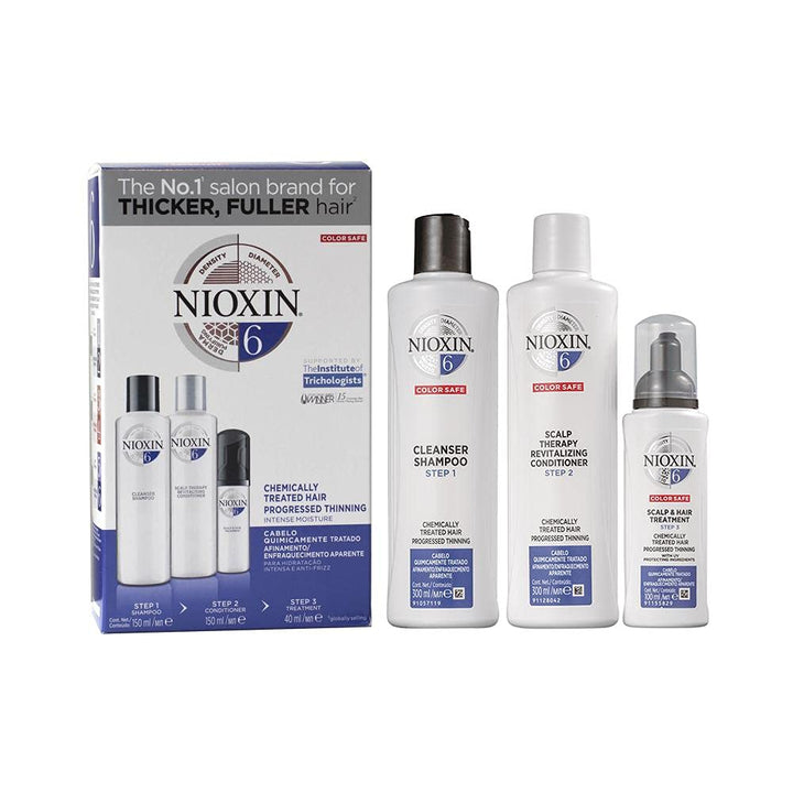 Nioxin Hair System 6 - Set Shampoo für Haarausfall+ Pflegespülung für Haarausfall + Behandlung mit L