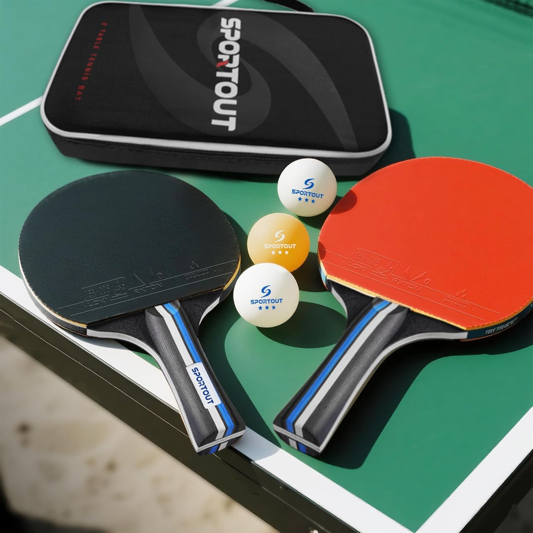 Tischtennisschläger,Hochleistungs-Tischtennis Set | Premium Tischtennisschlaeger, 3-Sterne-Tischtenn
