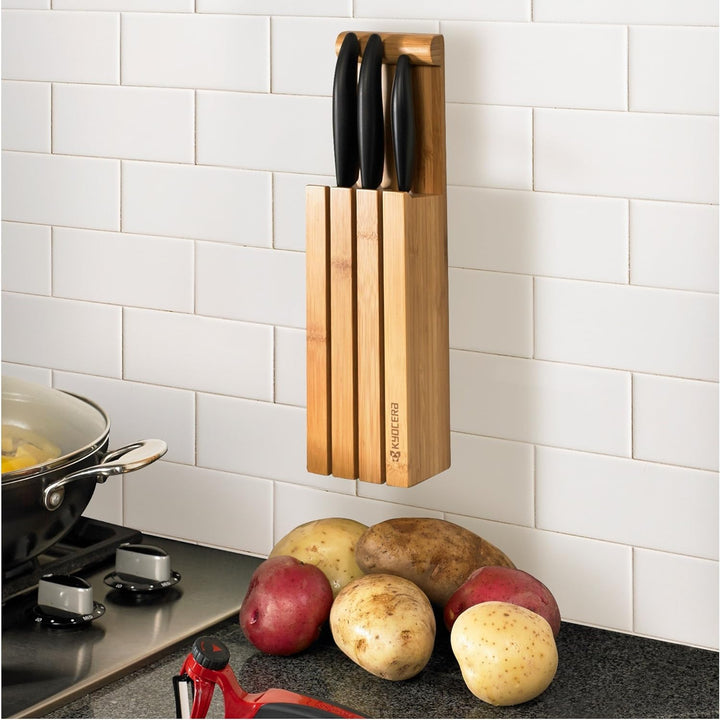 Kyocera Knife Block Messerblock, Bambus Holz, Braun ohne Messer, ohne Messer