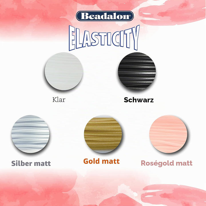 Beadalon Elastizität Elastisches Band, Gummi, Transparent, 1 mm/100 m, 100 1.0 mm/100 m Transparent,