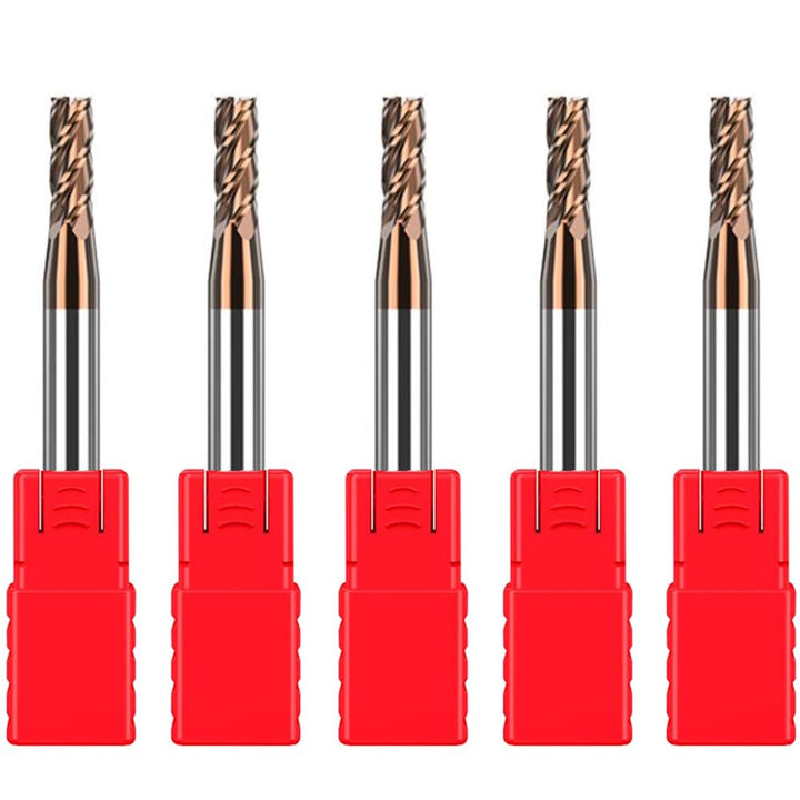 ASNOMY 5 Stück 3mm VHM Fräser Schaftfräser Hartmetal, AlTiN beschichtet 55 HRC 4 Schneiden, bohren,