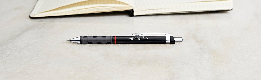 rOtring Tikky-Kugelschreiber | blaue Tinte | mittlere Spitze (1,0 mm) | weisserSchaft | federleicht
