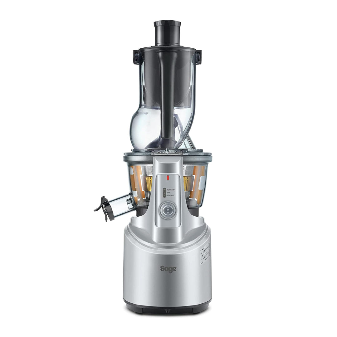 Sage Appliances Big Squeeze Saftpresse, gebürsteter Edelstahl, SJS700SIL Slow Juicer mit 1,2l Saftkr