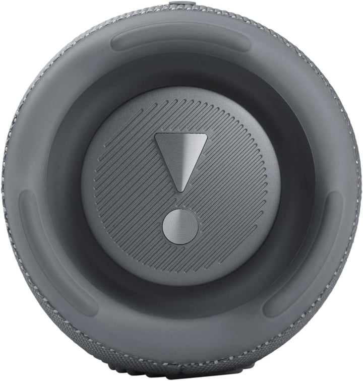 JBL Charge 5 Bluetooth-Lautsprecher in Grau – Wasserfeste, portable Boombox mit integrierter Powerba