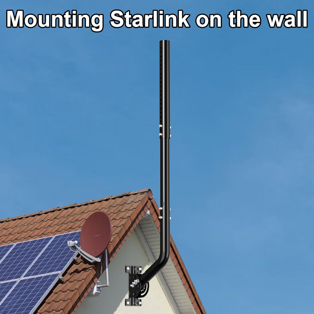 Universeller Antennenmast für Fernseh-, Satelliten-, Radio- und WLAN-Antennen - Verstellbarer Stände