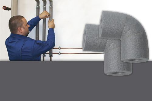 CLIMAPOR Bogen 90° zu Rohrisolierungen PE 18/13, grau, 70 Stück, 70 Stück