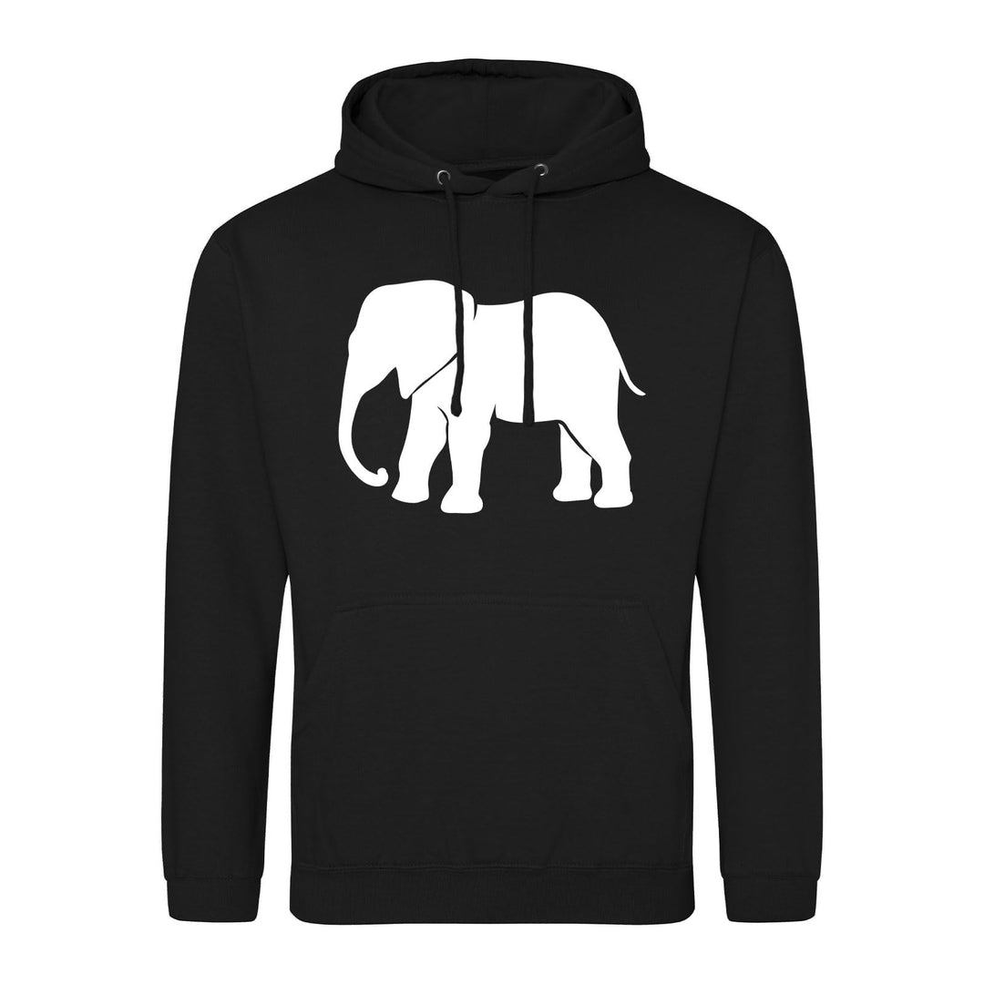 huuraa Unisex Hoodie Elefant Silhouette Pullover Vegan Grösse 3XL mit Motiv für alle Tierfreunde Ges
